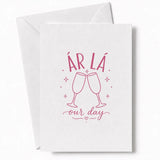 Handmade - Greeting Card - Irish Wedding Card Ár Lá Our Day Champagne | Ireland