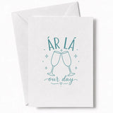Handmade - Greeting Card - Irish Wedding Card Ár Lá Our Day Champagne | Ireland