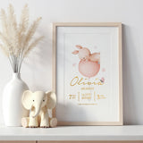 Baby Girl Personalised Baby Name Print - Prints - Printarelle