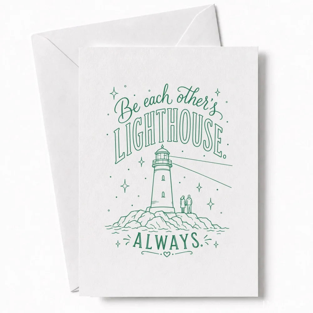 Handmade - Greeting Card - Lighthouse Wedding Card – Be Each Other’s Light | Ireland