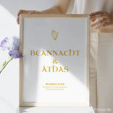 Beannacht & Áthas Irish Gold Foil Print - Prints - Printarelle