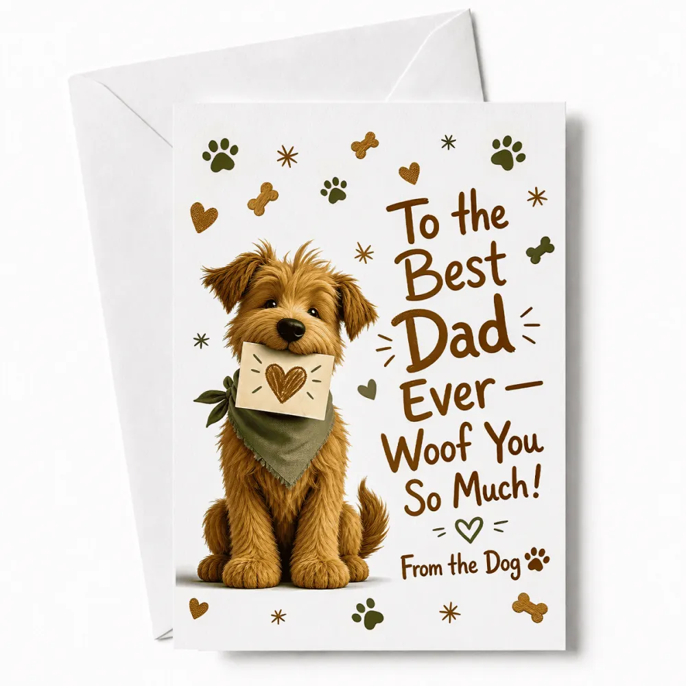 Handmade Greeting Card | Printarelle | Because the dog wanted to say something too. This adorable design features