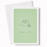 Some dads are simply impossible to measure up to, and this card says it perfectly. Featuring a beautiful minimalist