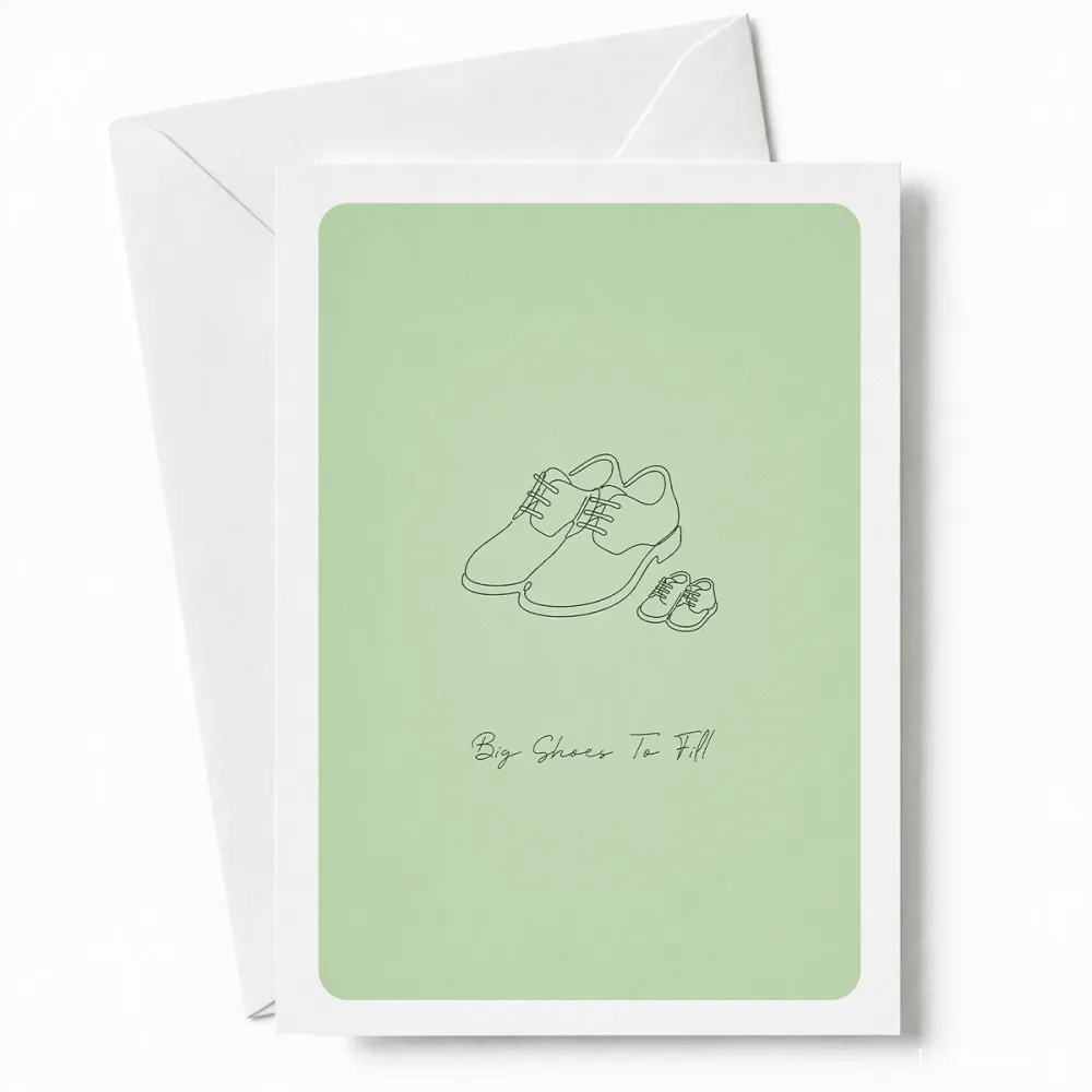 Some dads are simply impossible to measure up to, and this card says it perfectly. Featuring a beautiful minimalist