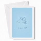 Some dads are simply impossible to measure up to, and this card says it perfectly. Featuring a beautiful minimalist