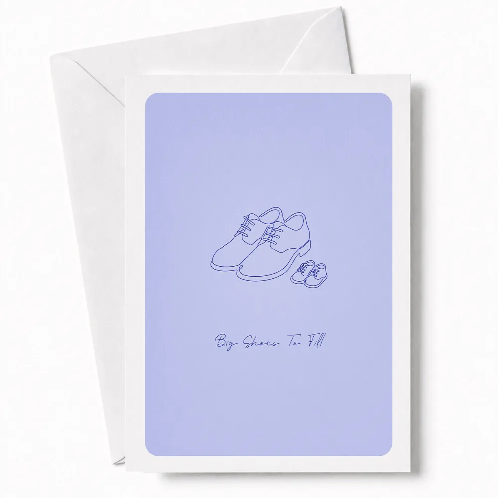 Some dads are simply impossible to measure up to, and this card says it perfectly. Featuring a beautiful minimalist