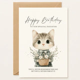Birthday Card for Daughter – Cute Kitten - Greeting Card