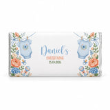 Personalised 40g chocolate bars with blue babygrow design for daniels christening 25 04 2026