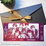 BTS Concert Foil Ticket | Personalised Keepsake Gift - bts concert foil, gift reveal, concert surprise, personalized