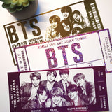 BTS Concert Foil Ticket | Personalised Keepsake Gift - Foil Ticket - Printarelle