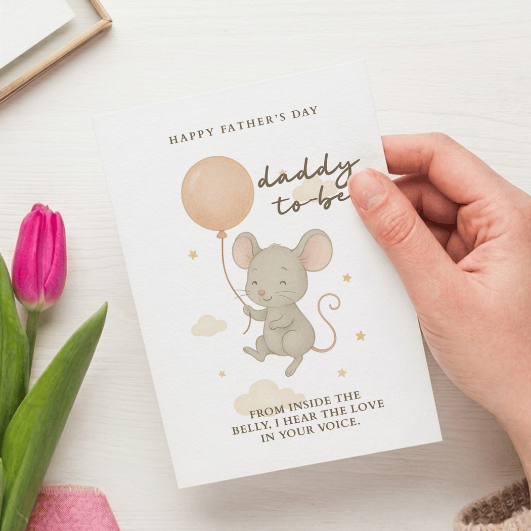 Mouse Design From the Bump Daddy to Be - Father's Day or Birthday Card