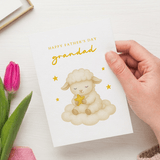 Father's Day Card for Grandad – Lamb on Cloud with Star | Handmade in Ireland