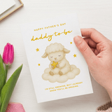 Daddy to Be Father's Day Card – Lamb with Stars From the Bump