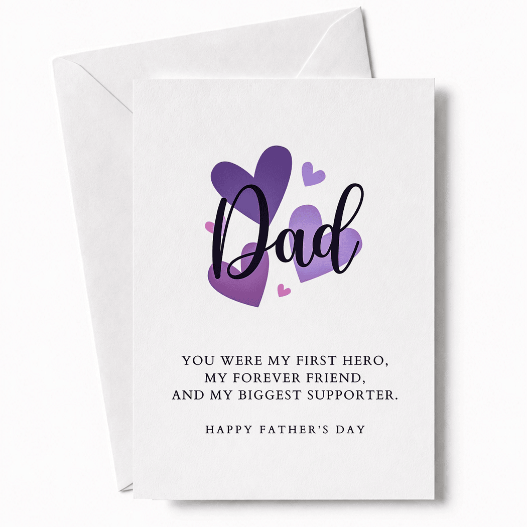 Father's Day Card – Purple Heart Hero Message for Dad