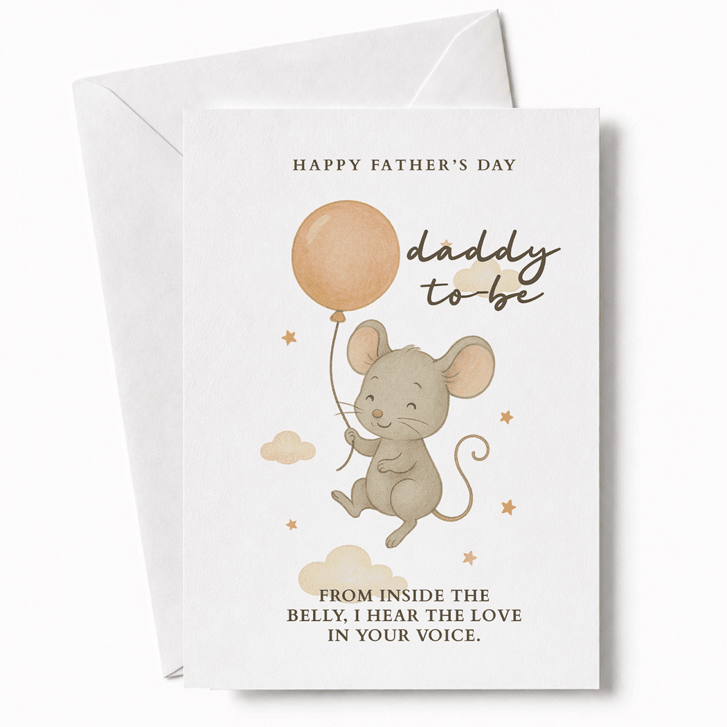 Mouse Design From the Bump Daddy to Be - Father's Day or Birthday Card
