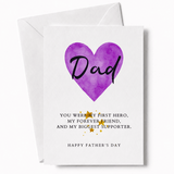 Purple Heart Design for Dad - Father's Day or Birthday Card