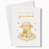 Father's Day Card for Grandad – Lamb on Cloud with Star | Handmade in Ireland