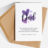 Father's Day Card – Purple Heart Hero Message for Dad