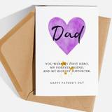 Purple Heart Design for Dad - Father's Day or Birthday Card
