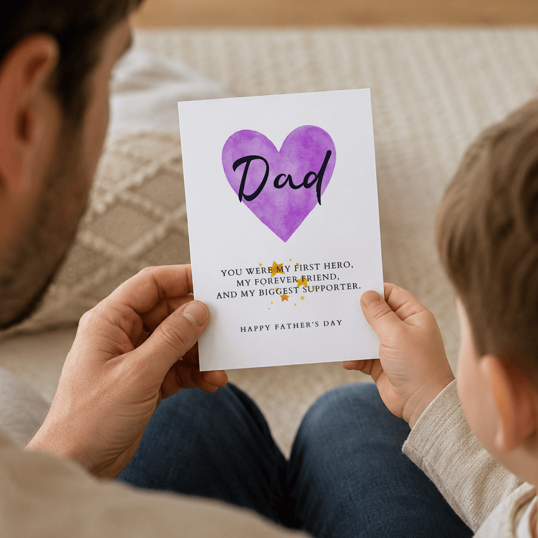 Purple Heart Design for Dad - Father's Day or Birthday Card