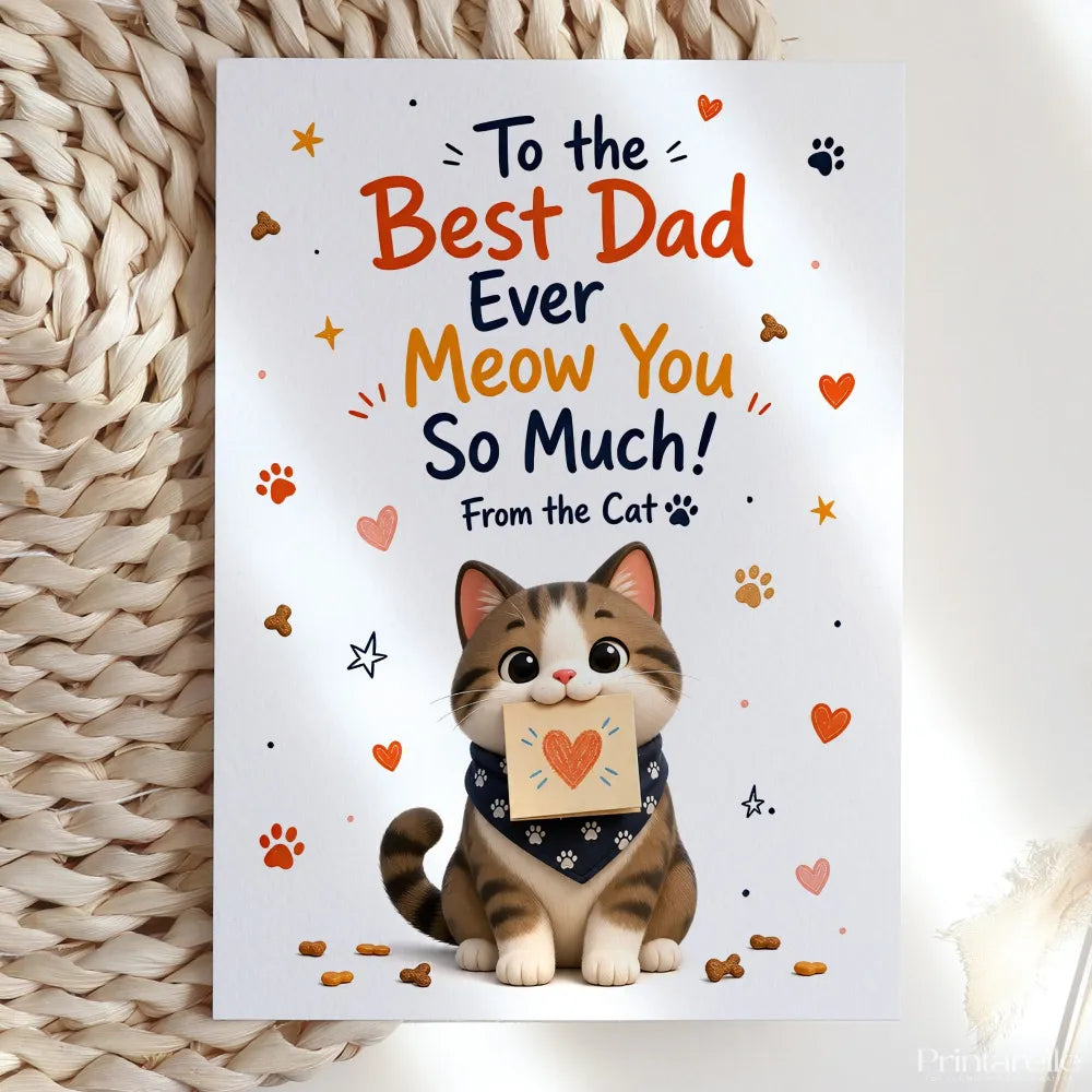 Because every cat dad deserves a card that truly speaks their language, and this one says it all. To the Best Dad Ever,