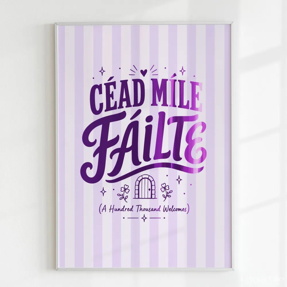 Handmade - Print - Céad Míle Fáilte Irish Print – A Hundred Thousand Welcomes | Ireland
