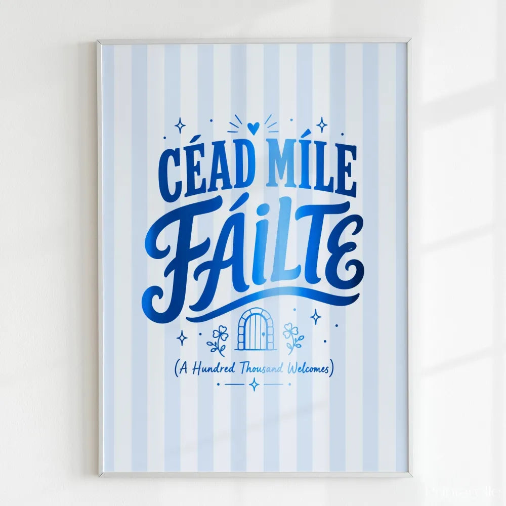 Handmade - Print - Céad Míle Fáilte Irish Print – A Hundred Thousand Welcomes | Ireland