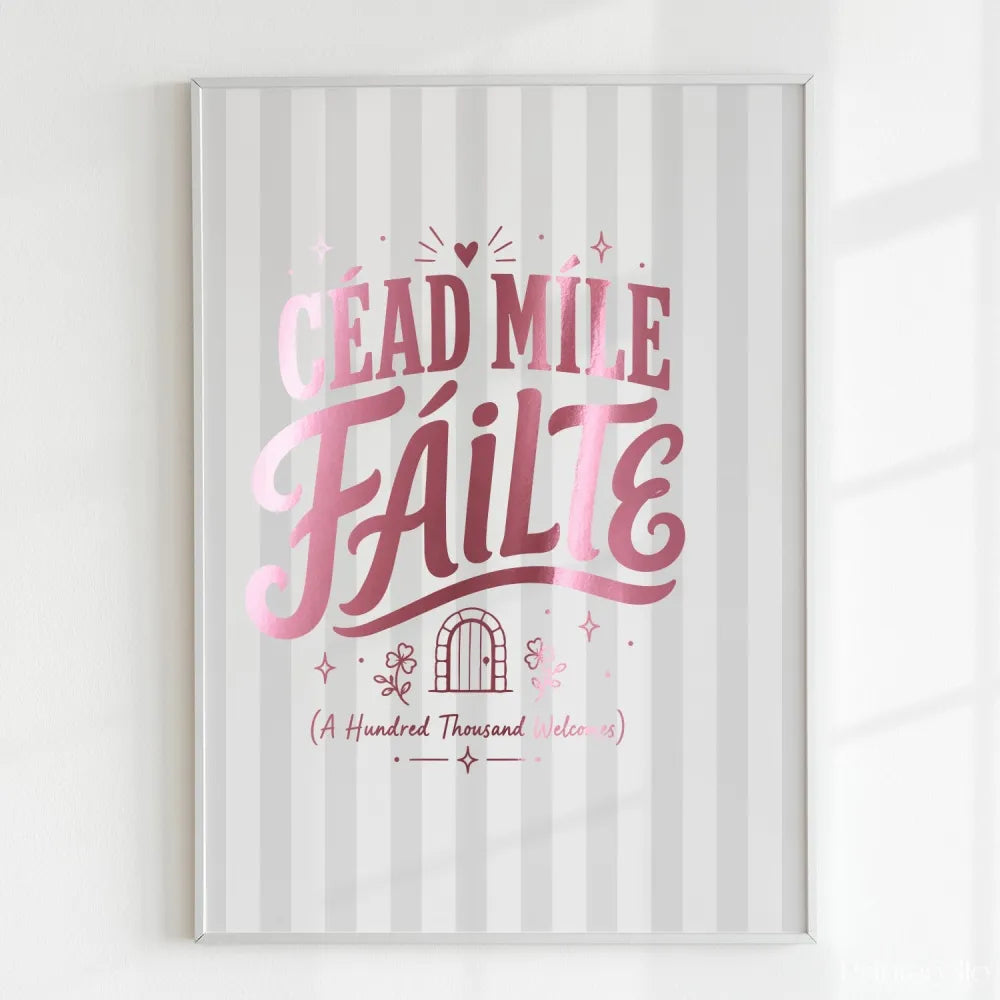 Handmade - Print - Céad Míle Fáilte Irish Print – A Hundred Thousand Welcomes | Ireland