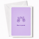 Cheers to You Both | Wedding Congratulations Card - happy couple, wedding card, two illustrated champagne, illustrated