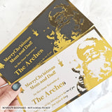 Christmas Dinner Foil Ticket | Personalised Reveal - personalised christmas dinner, christmas dinner foil, dinner foil