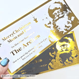 Christmas Dinner Foil Ticket | Personalised Reveal - personalised christmas dinner, christmas dinner foil, dinner foil
