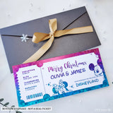 Christmas Disneyland Reveal Ticket - personalised christmas foil, disneyland reveal, holiday reveal, personalized foil
