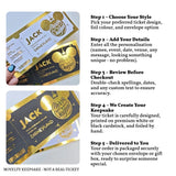 Christmas Surprise Foil Ticket | Personalised Disney Reveal - personalised christmas foil, disney trip keepsake,