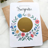 Handmade scratch card for any surprise or occasion