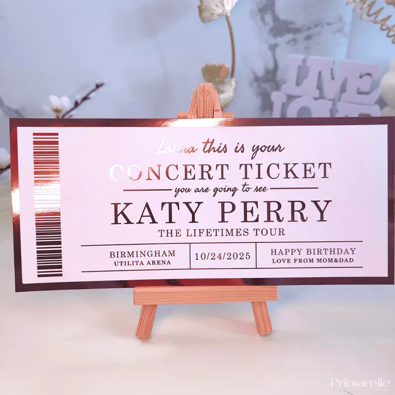 Custom Holographic Foil Event Ticket for Music Fans - Foil Ticket