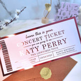 Custom Holographic Foil Event Ticket for Music Fans - Foil Ticket