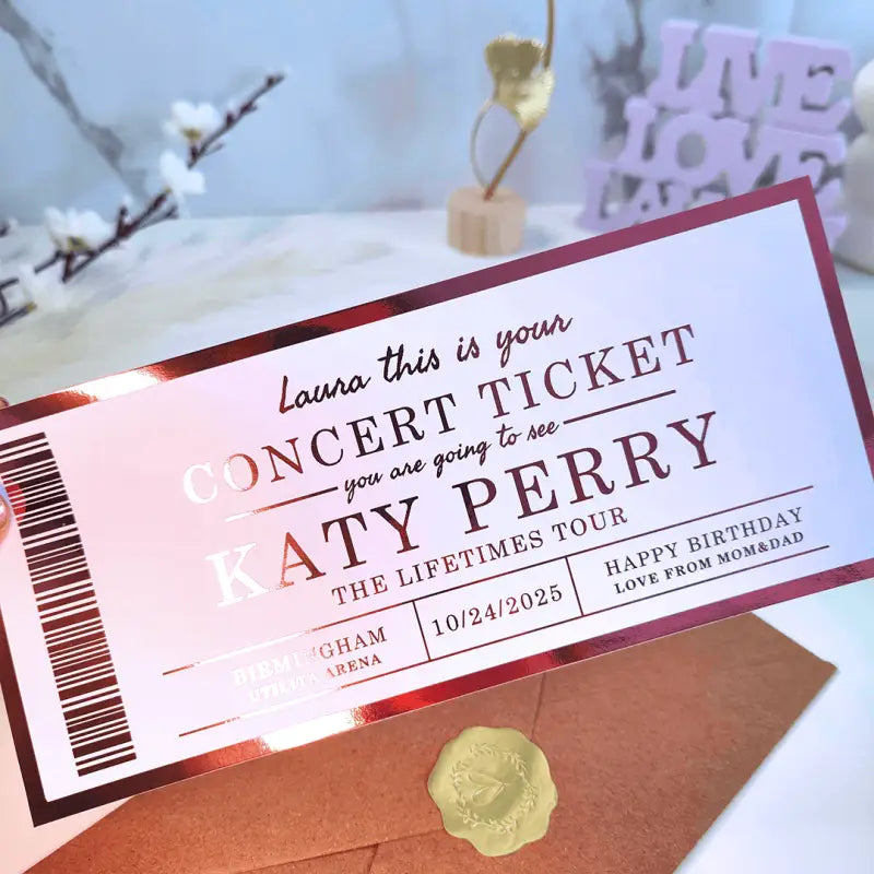 Custom Holographic Foil Event Ticket for Music Fans - Foil Ticket