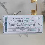 Personalized Foil Concert Ticket | Custom Music Gift - Foil Ticket