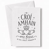 Handmade - Greeting Card - Irish Claddagh Wedding Card – Croí Amháin | Ireland