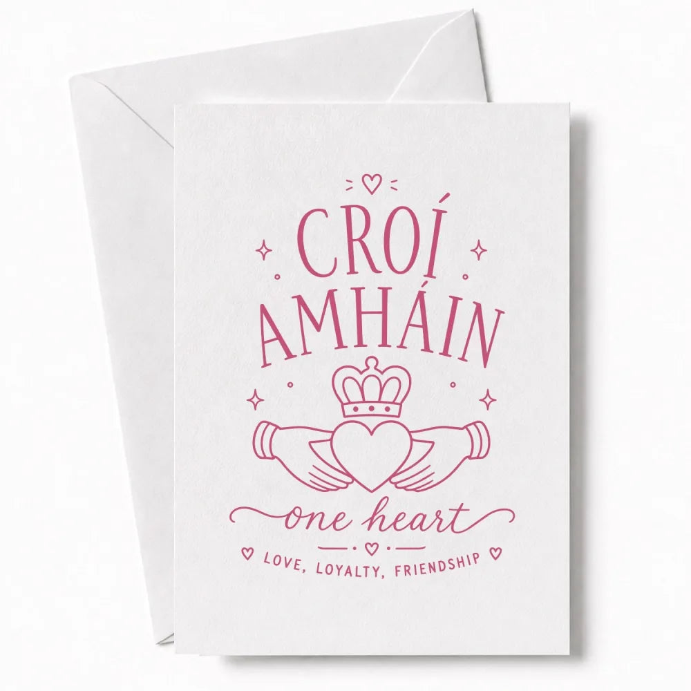 Handmade - Greeting Card - Irish Claddagh Wedding Card – Croí Amháin | Ireland