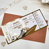 Cruise Boarding Pass – Personalized Ticket for a Unique Trip Reveal - Foil Ticket