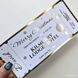 Personalised Christmas Foil Ticket Gift Voucher - Foil Ticket