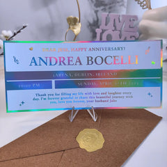 Personalized Foil Keepsake Concert Ticket - Foil Ticket