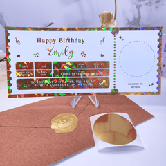 Personalized Foil Scratch-Off Concert Ticket