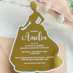 Personalized Princess Foil Card – Custom Royal Event Invitation