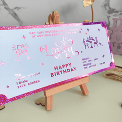 Personalized Foil Romantic Dinner Date Ticket