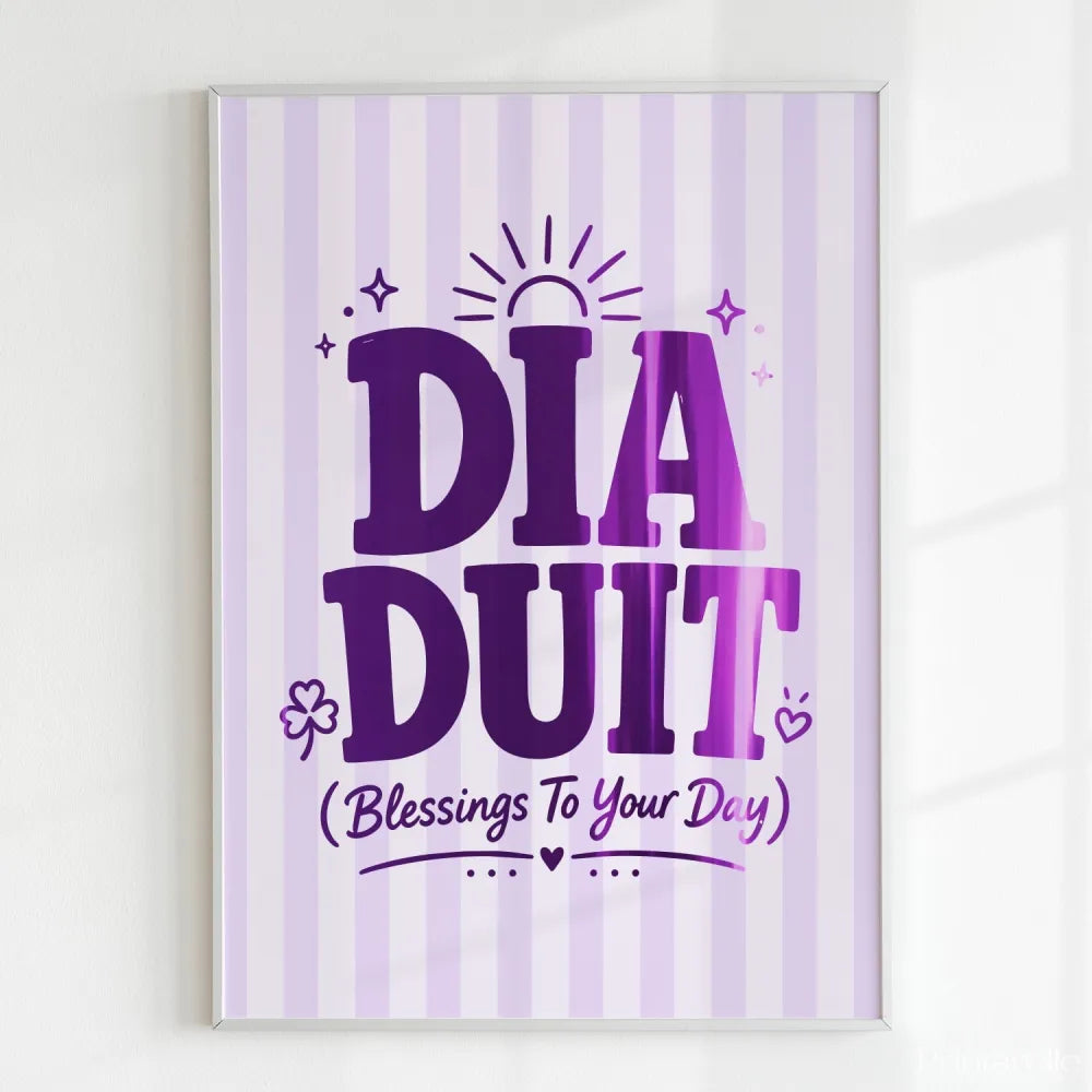 Handmade - Print - Dia Duit Irish Print – Blessings to Your Day | Ireland
