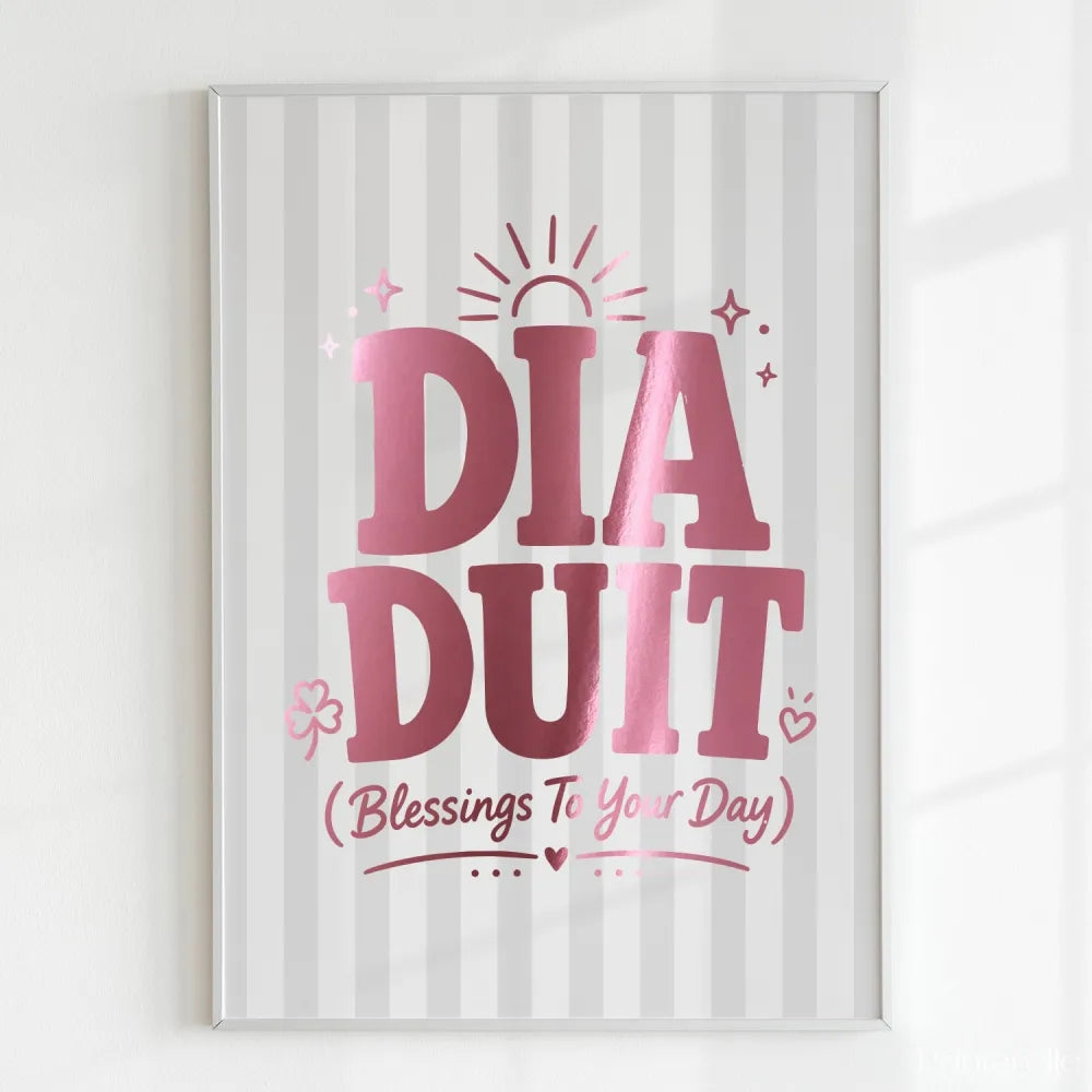 Handmade - Print - Dia Duit Irish Print – Blessings to Your Day | Ireland