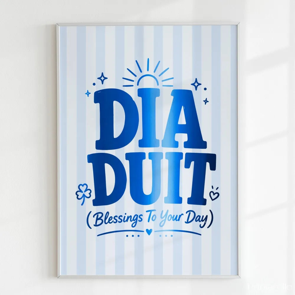 Handmade - Print - Dia Duit Irish Print – Blessings to Your Day | Ireland
