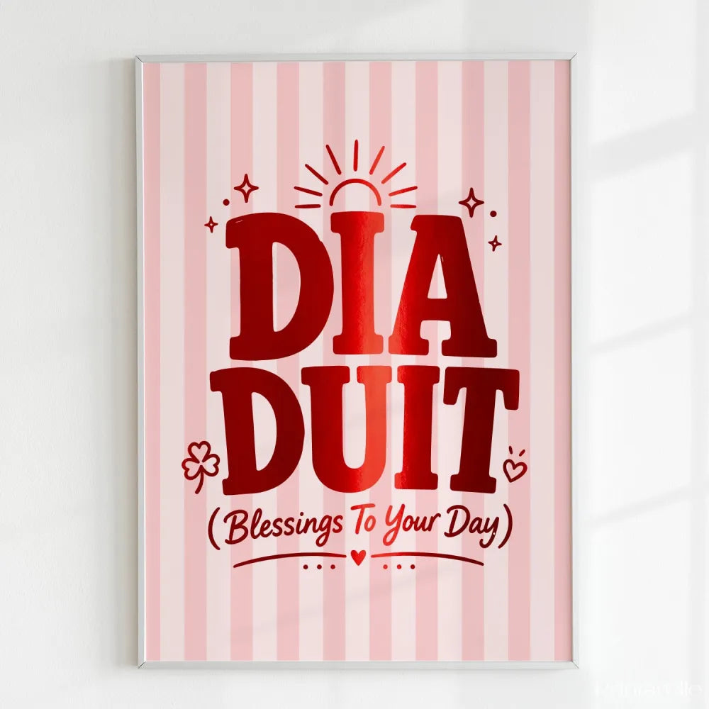 Handmade - Print - Dia Duit Irish Print – Blessings to Your Day | Ireland